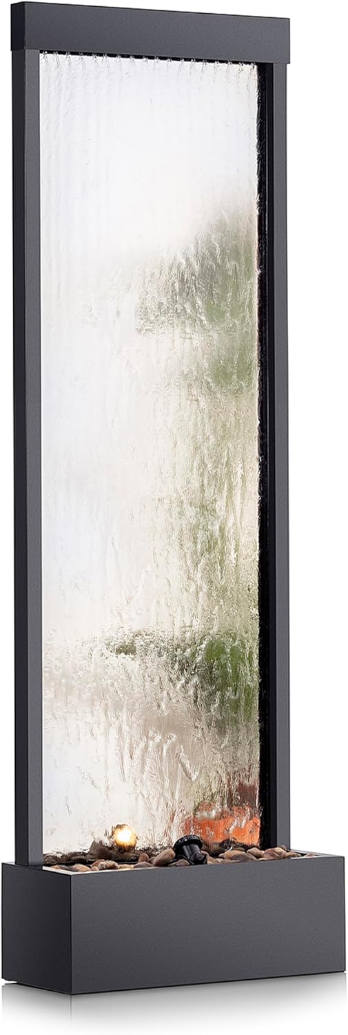 Zen Waterfall Fountain Mirror - Indoor Wall-mounted Waterscape/Outdoor Decoration,