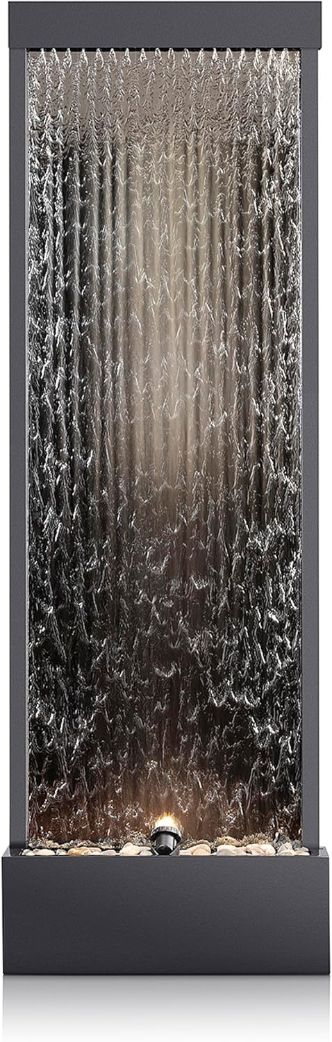 Zen Waterfall Fountain Mirror - Indoor Wall-mounted Waterscape/Outdoor Decoration,
